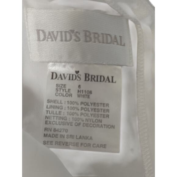 David's Bridal White Flower Girl Dress - Picture 6 of 6